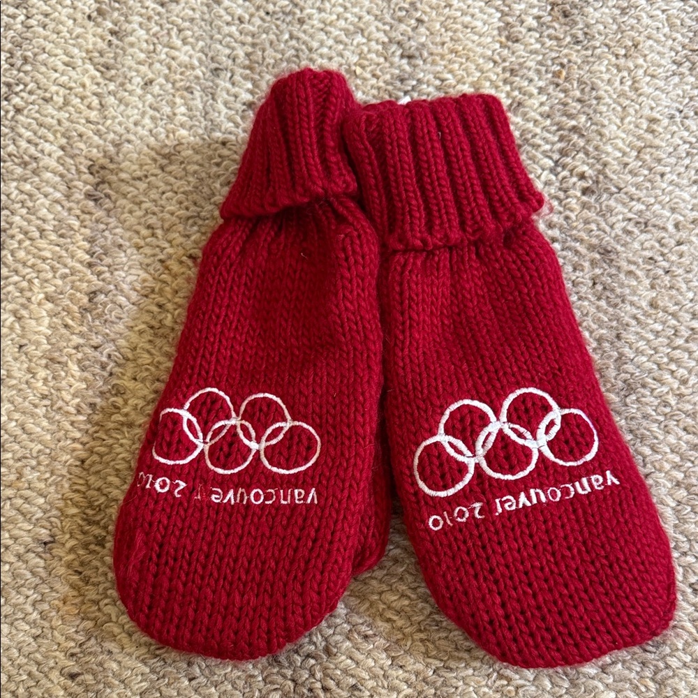 Red Olympic Knit Mittens